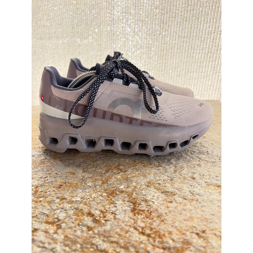 On Cloudmonster Running Shoes Mauve Gray 308565-411 Womens 7.5